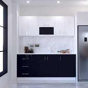 Mutfak Dolabı 200 cm Makinasız Antrasit resim 1