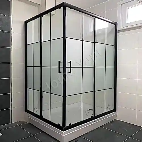 Duşakabin 6 mm Tamperli Antrasit Kumlu 90×90