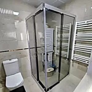Duşakabin 6 mm Tamperli Gümüş 100×100 cm resim 1