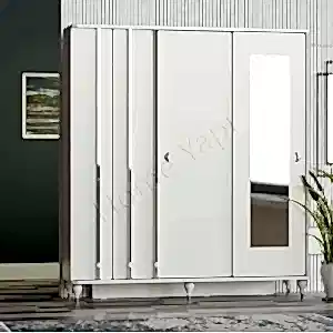 Sürgü Kapak Aynalı Vestiyer Portmanto resim 1