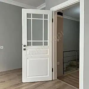 Amerikan Panel Kapı Sumqayıt +Yarım Camlı resim 1