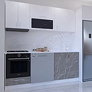 Mutfak Dolabı 200 cm Venedik Tezgah Dahildir resim 1
