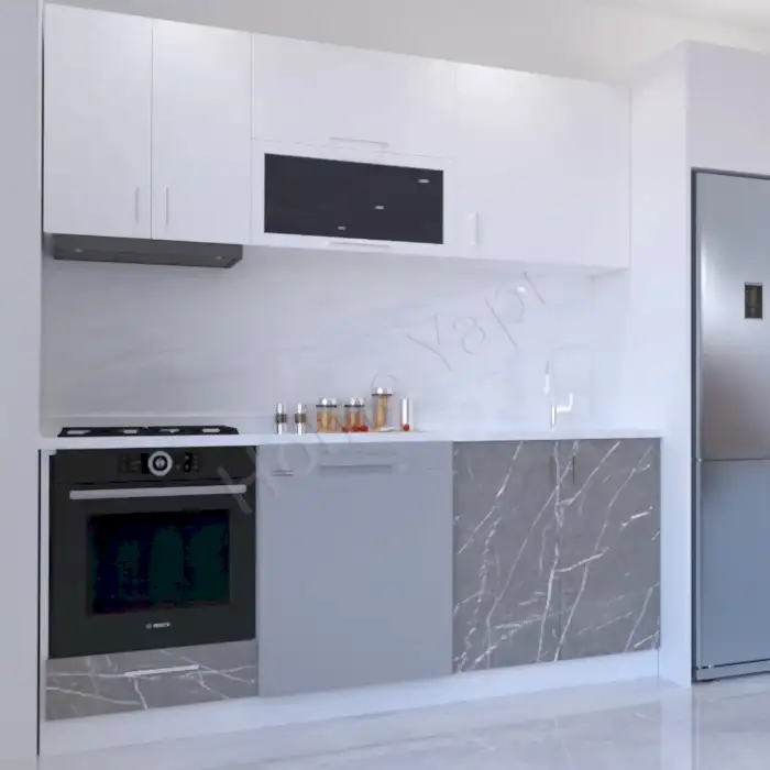 Mutfak Dolabı 200 cm Venedik Tezgah Dahildir