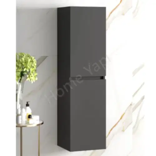 Banyo Boy Dolabı Antrasit Kulpsuz 35 cm Full Mdf