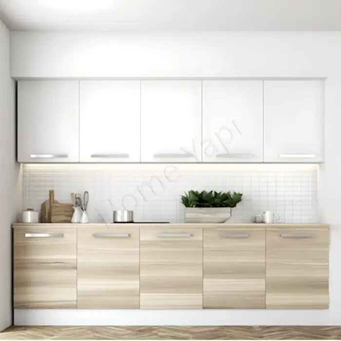 Mutfak Dolabı 250 cm Full Mdf Tezgah Dahildir