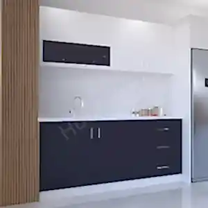 Mutfak Dolabı 180 cm Hazır Antrasit Tezgah Dahil resim 2