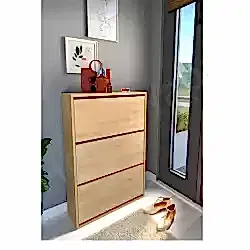Ayakkabılık Duvara Monte 3 Kapaklı resim 1