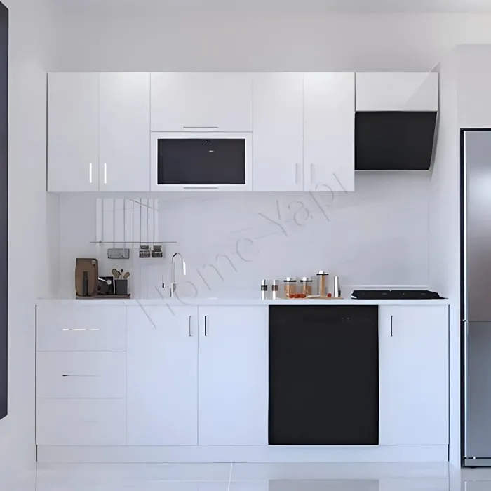 Mutfak Dolabı 230 cm Beyaz Tezgah Dahildir