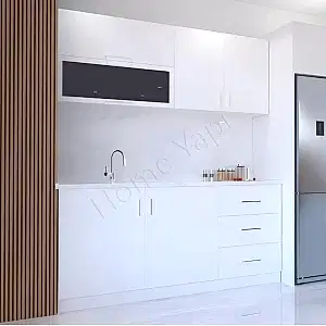 Mutfak Dolabı 180 cm Hazır Beyaz Tezgah Dahil resim 2