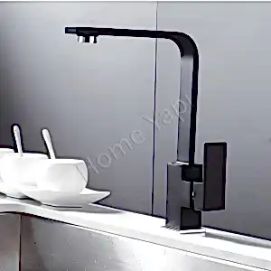 Mutfak Bataryası Eviye Çeviksu Karemix Siyah resim 2