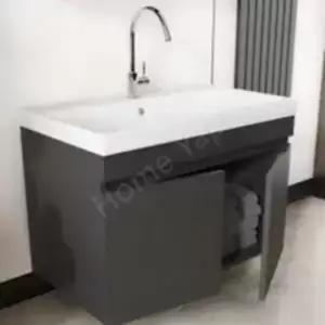 Banyo Dolabı 80 cm Karen Arya Antrasit Mdf resim 2