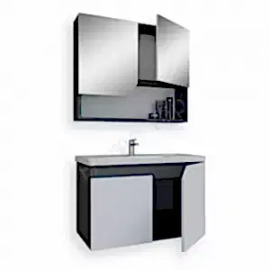 Banyo Dolabı 80 cm Alvit Napoli Beyaz Full Mdf resim 2