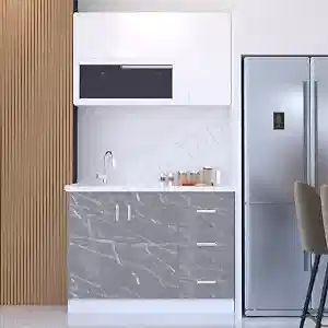 Mutfak Dolabı 120 cm Hazır Venedik Tezgah Dahil resim 1