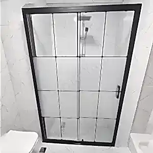 Duşakabin 6 mm Tamperli 130 cm Düz Antrasit Kumlu resim 1