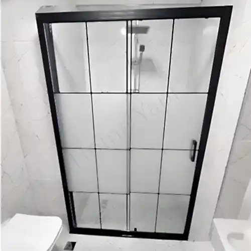 Duşakabin 6 mm Tamperli 130 cm Düz Antrasit Kumlu