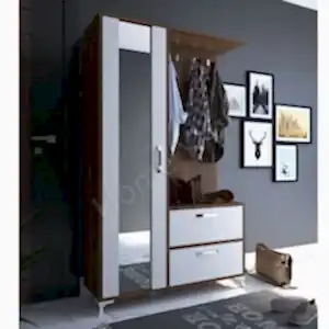 4 Kapaklı Kahve Vestiyer Portmanyo Ayakkabılık resim 1