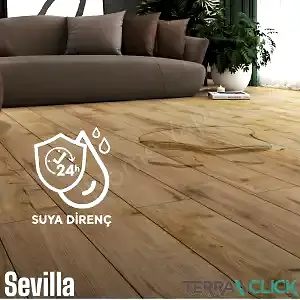 Parke Laminant 8mm Terra Click Sevilla resim 1