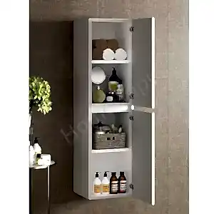 Banyo Boy Dolabı Beyaz Kulpsuz 35 cm Full Mdf resim 2