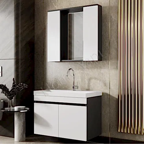 Banyo Dolabı 80 cm Karen Arya Beyaz Mdf