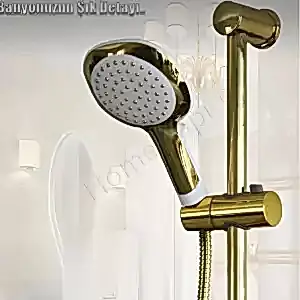 Mafsallı Duş Seti Gold Çeviksu resim 1