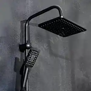 Duş Seti Uzay Premium Yağmurlama Mat Siyah resim 2