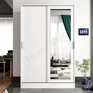Gardrop 2 Kapaklı Sürgülü Camlı Elbise Dolabı resim 1