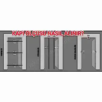 Amerikan Panel Kapı Canik Krem Aksesuar Dahil resim 3