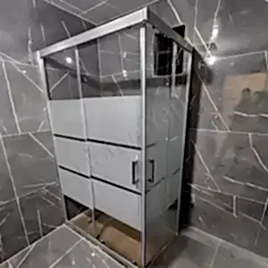 Duşakabin 6 mm Tamperli Buzlu Cam 90×90 resim 1