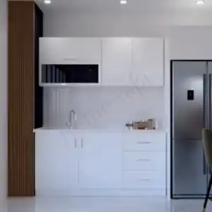 Mutfak Dolabı 180 cm Hazır Beyaz Tezgah Dahil resim 1