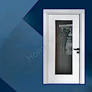 Amerikan Panel Kapı Tam Camlı Aksesuar Dahill resim 1