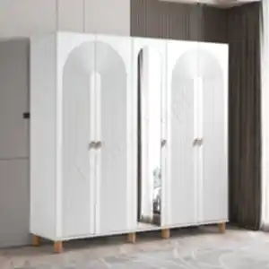 Gardrop Elbise Dolabı 6 Kapak Membran Beyaz resim 1