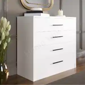 Şifonyer 4 Çekmeceli Komodin Aynalı Bebek Odası resim 3