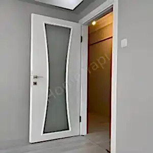 Amerikan Panel Kapı Kum Saati Camlı Aksesuar Dahil resim 1