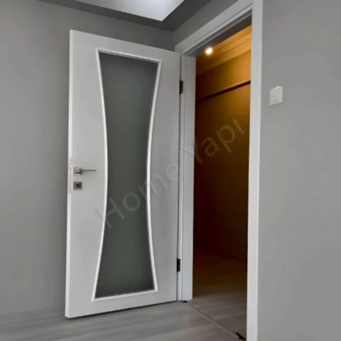 Amerikan Panel Kapı Kum Saati Camlı Aksesuar Dahil